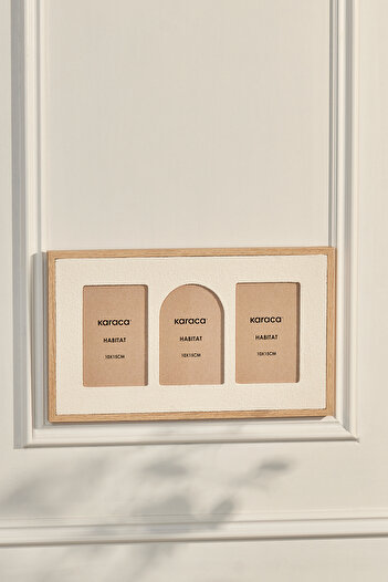 Karaca Habitat emberly wooden appearance 3-piece frame 10x15 cm