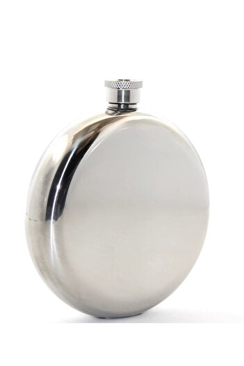 shopwave Stainless Steel Round 8 oz Single Flask Alk2677