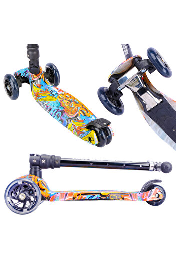 BoldCube 3 Wheel Scooter Big Fold Street Graffiti