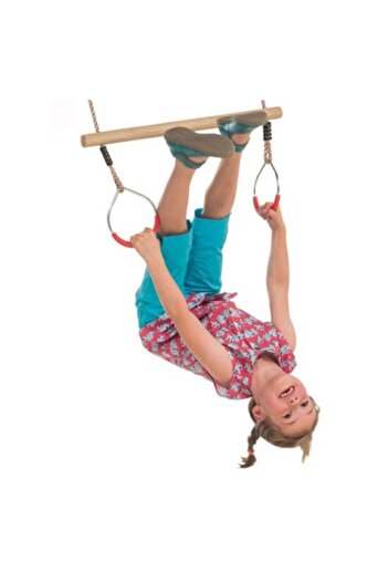 KBT Wooden trapeze with metal rings - PP10, Red