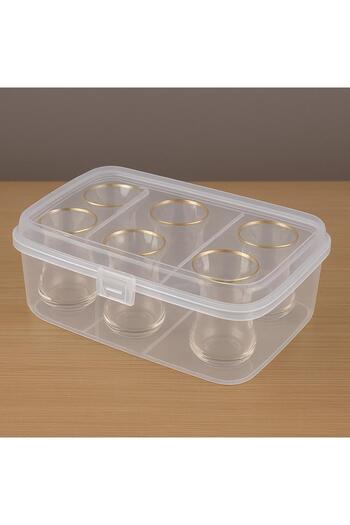 URVE Practical 6-Compartment Tea Cup Carrying Apparatus Container