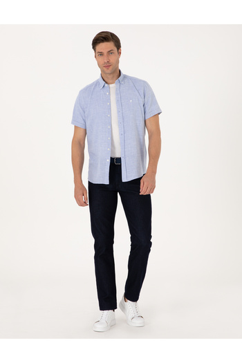 Pierre Cardin Koyu Lacivert Straight Fit Jean Pantolon 50308876-VR100
