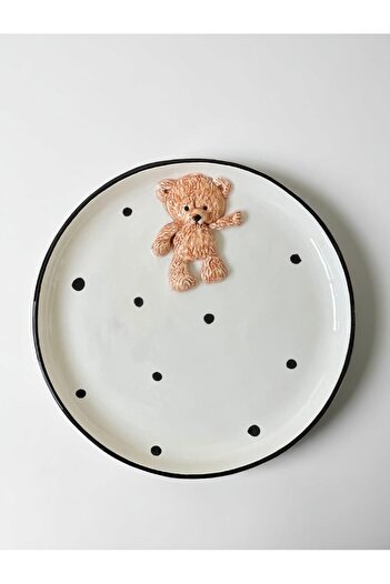 MeGgDecor Teddy Bear 1 Piece Embossed 21cm Plate