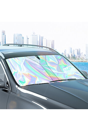 TEKNOCEP Ally Car Sun Shade Protector Auto Front Windshield Sunshade(140Cm*70Cm) Titanium g - Teknocep7885-135