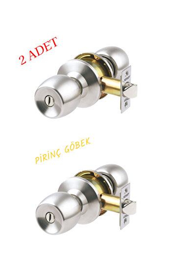 entepro TOPUZLU KAPI KOLU KİLİDİ GRİ SATEN 2 ADET
