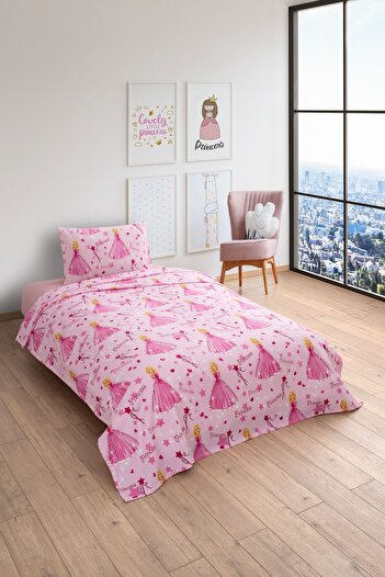 Formeya Wafer Detailed Princess Printed Children'S-Teenager's Room Single Pique 160X230 cm (1 Pillow Case)
