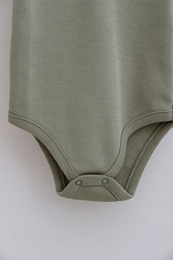 Tuğba Kuğu Short Sleeve Baby Body - Pureline Series - Khaki