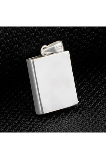 shop Açılabilir Cevşen Muskalık Kare 925 Ayar Gümüş Erkek Kolye Ucu