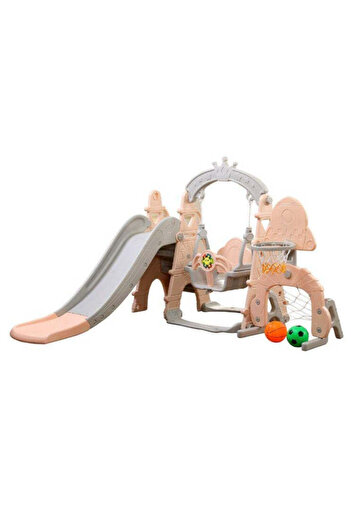LITTLE ANGEL Kids Toys Slide and Swing - Peach