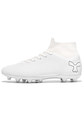 MBrands FG football boots with ankle support 6.9 for grass/synthetic pitches, white 39