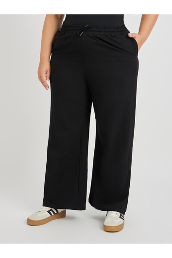 Styli Plus Size Wide Leg Joggers with Drawstring