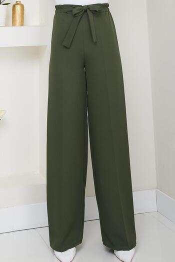 hafsamina Tie-Up Trousers Khaki Hm2782