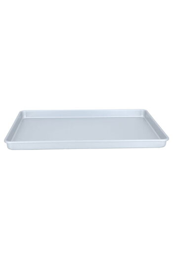 Alsaif Gallery Bake Chef Aluminum Cake Pan, 41 x 28.6 x 3 cm, Rectangular - Silver