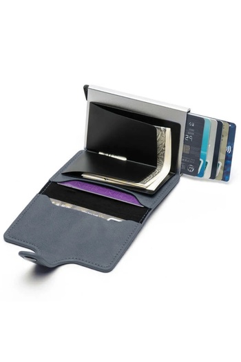 iUni Peněženka P2 RFID, 10 karet, tmavě modrá