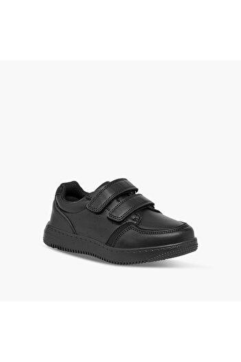 LBL by Shoexpress Panelled School Shoes with Hook and Loop Closure