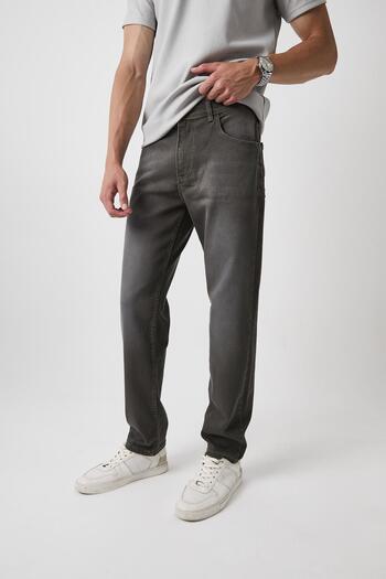 DAMGA JEANS Men's Wide Leg Stretchy Baggy Smoked Jeans