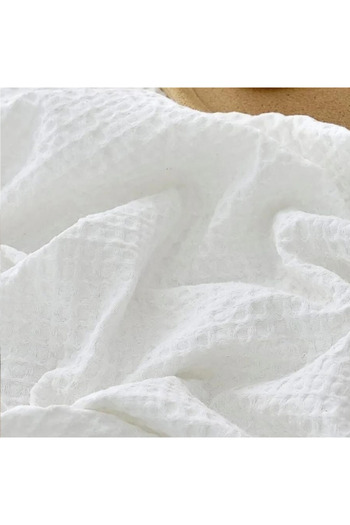 OTELVIO Single White Fringed Waffle Hotel Pike