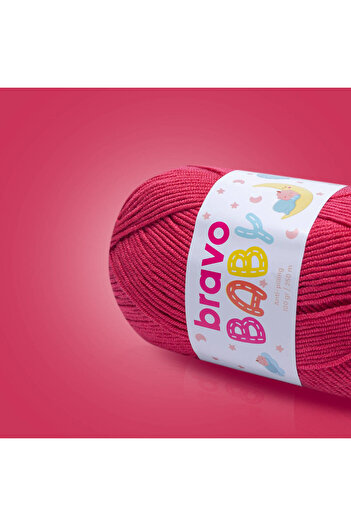 Bravo Baby Anti-Pilling (Anti-Pilling) Baby Wool 100 Gr 250 Yards (Κωδικός χρώματος: 520) Λουλούδι Ρόδι
