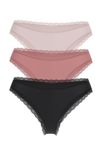 Guess Basic Microfiber Women's Brief 3-Piece Panties Pack
