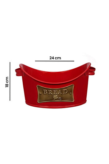 MATMEL Metal Boat Bread Bowl - Red