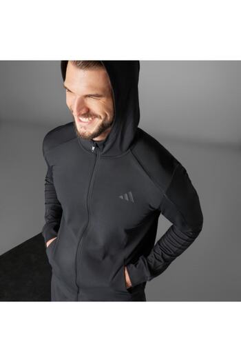 adidas Ανδρική μαύρη φόρμα Puremotion Hood Top Je5691
