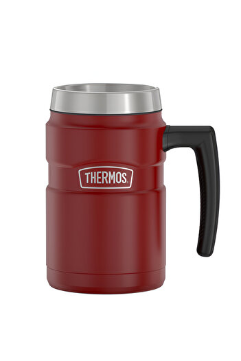 Thermos Vacuum Insulated Stainless Steel Coffee Mug Rustic Red 16oz
