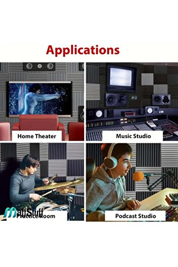 MaffStuff **Set of 12 Self-Adhesive Sound-Absorbing Panels, Polyurethane Sponge – Noise and Echo Insulation 🎶🔇**