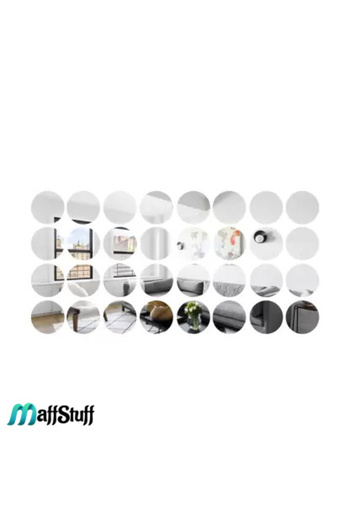 MaffStuff MaffStuff® 2 cm Polka Dot Self-Adhesive Acrylic Mirrors, Modern and Elegant Decor Set✨