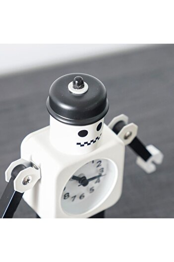 Danube Home Cambridge Robot Clock 11X4.9X11.2Cm White