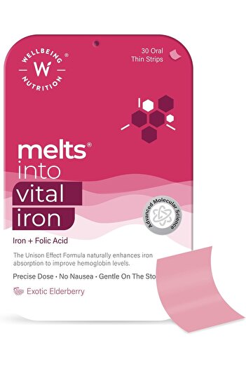 Wellbeing Nutrition Melts Vital Iron Plant Based Iron& Blood Building