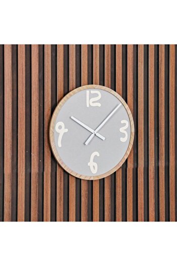 Danube Home Cambridge Minimalist Arabic Wall Clock 40X40X4Cm Brown
