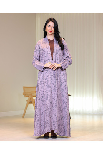 Elegant Japanese silk jacquard abaya