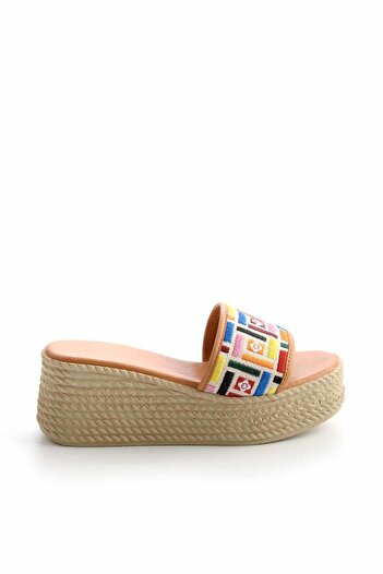 Bambi Beige Multicolor Women's Slippers K04862501028