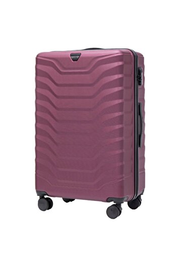 wings Valiză rigidă mare Peafowl Burgundy, 97 l, cu încuietoare TSA și roți pivotante