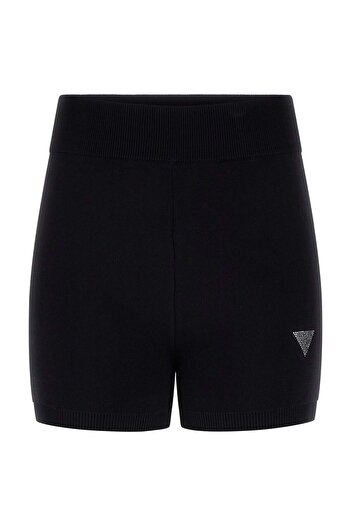 Guess Normal Waist Black Women's Shorts W4Gz25Z3F40-Jblk