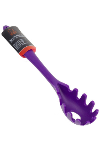 Chef Craft Premium Dishwasher Safe Silicone Spaghetti Fork Purple 11.5inch