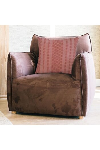 Danube Home Gleam Dyed Open Weave Cushion Cover Rose 45x45 Cm | Cotton Couch Pillow Cover