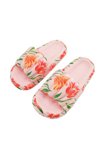 OEM Women's cheerful slippers with a cute pattern, with a platform, made of EVA material, H676