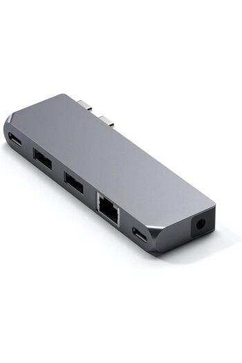 Satechi Type-C Pro Hub Mini Adapter – USB4, USB-A Data, USB-C Data, GbE and Audio Jack – Compati