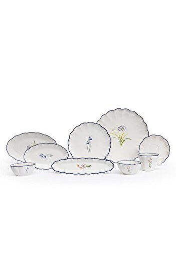 Maxx Doria Flower Blue 29 Piece Breakfast Set for 6 People Pa2084