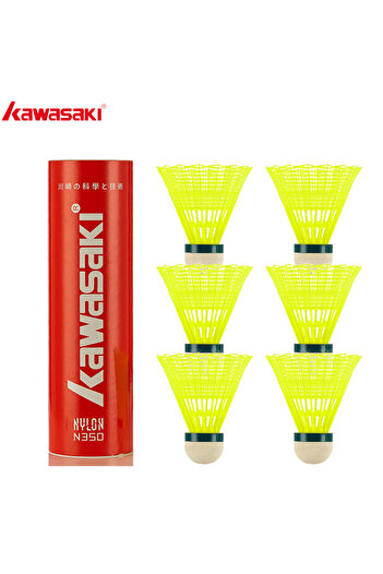 Kawasaki Slow Speed Kawasaki Nylon Badminton Shuttlecock Durable Training Outdoor Windproof Badminton 6 Piece