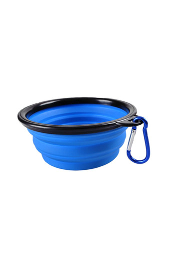 Ropet Collapsible Silicone Pet Water Bowl, Portable Bowl Type, 0.45L, Blue