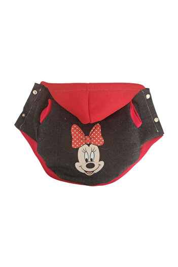 atelyu Cat Dog Clothes Dress Miniee Printed Denim Jacket Vest