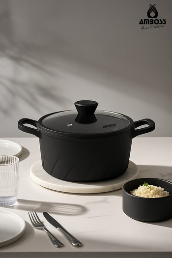 Amboss Vento Casting Titanium Plated Deep Pot with Glass Lid 20X9,5 cm