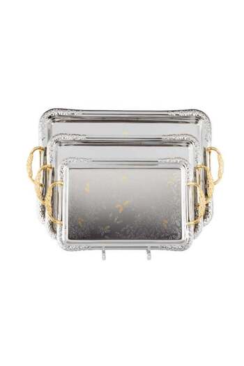 Dania Al-Saif Metal Serving Trays Set with Three Different Sizes