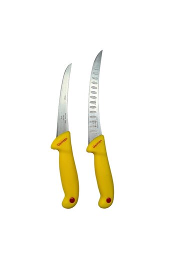 OEM Set 2 Professional Butchery Knives MDM-Gold WA + Knife Sharpener