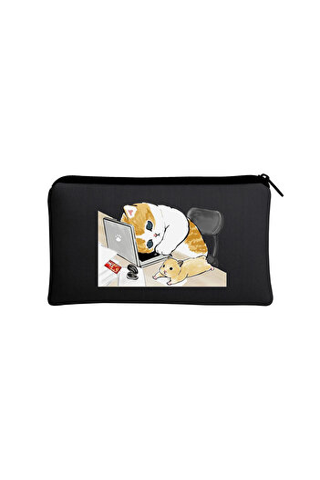 daystore Black Printed Pen Holder