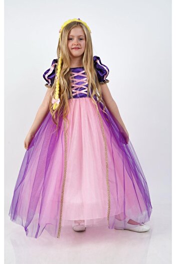 Buse&Eylül Bebe Rapunzel Princess Girl's Party Costume Birthday Dress