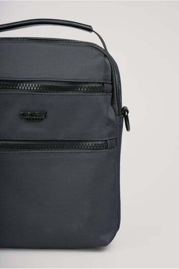 ÇÇS Men's Black Cross Strap Hand & Shoulder Bag 31581