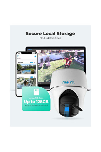 ReoLink 2K+ Security Camera Wireless Outdoor, Pan Tilt Solar Powered, 5MP Color Night Vision, 2.4/5GHz WiFi,